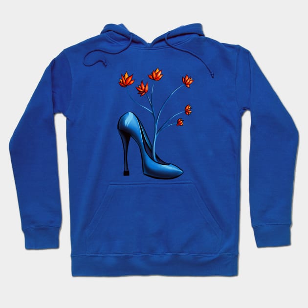 High Heels Smell Like Flowers Hoodie by Boriana Giormova